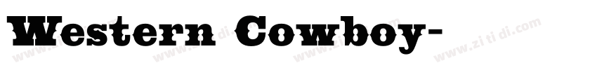 Western Cowboy字体转换